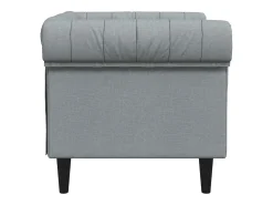 Poltrona| Poltrona chesterfield tecido -claro PT176384 Cinzento