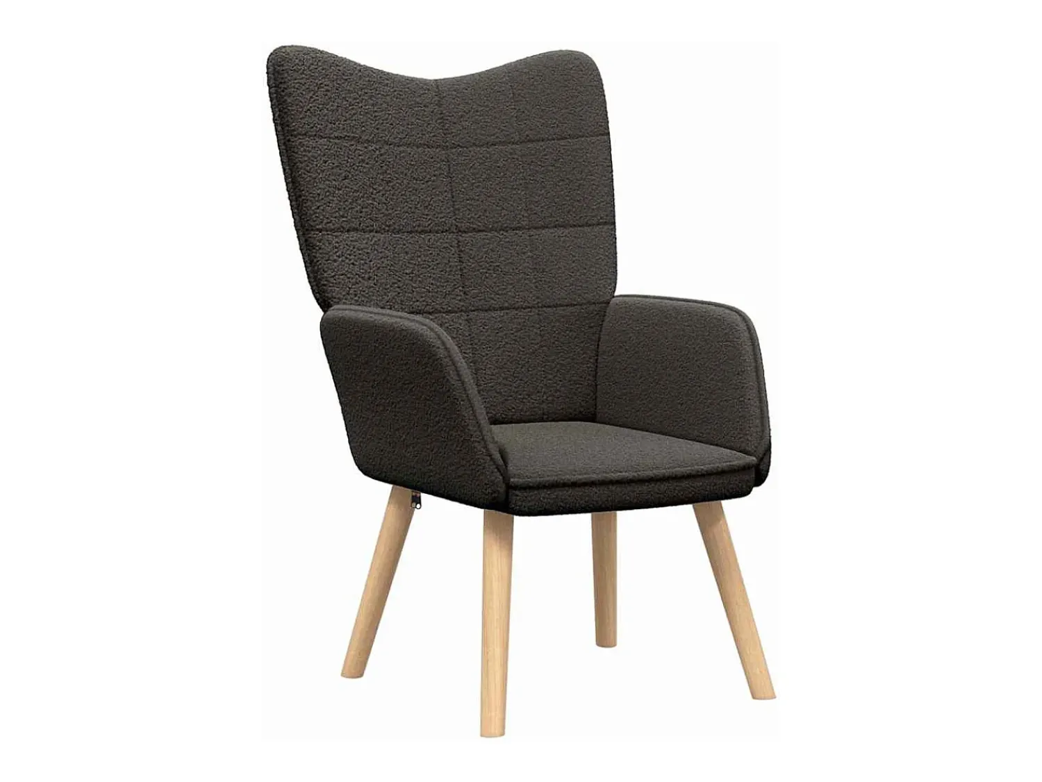 Poltrona|vidaxl poltrona Cinza Escuro 62 x 67 x 95,5 cm Tecido Sherpa Cinzento