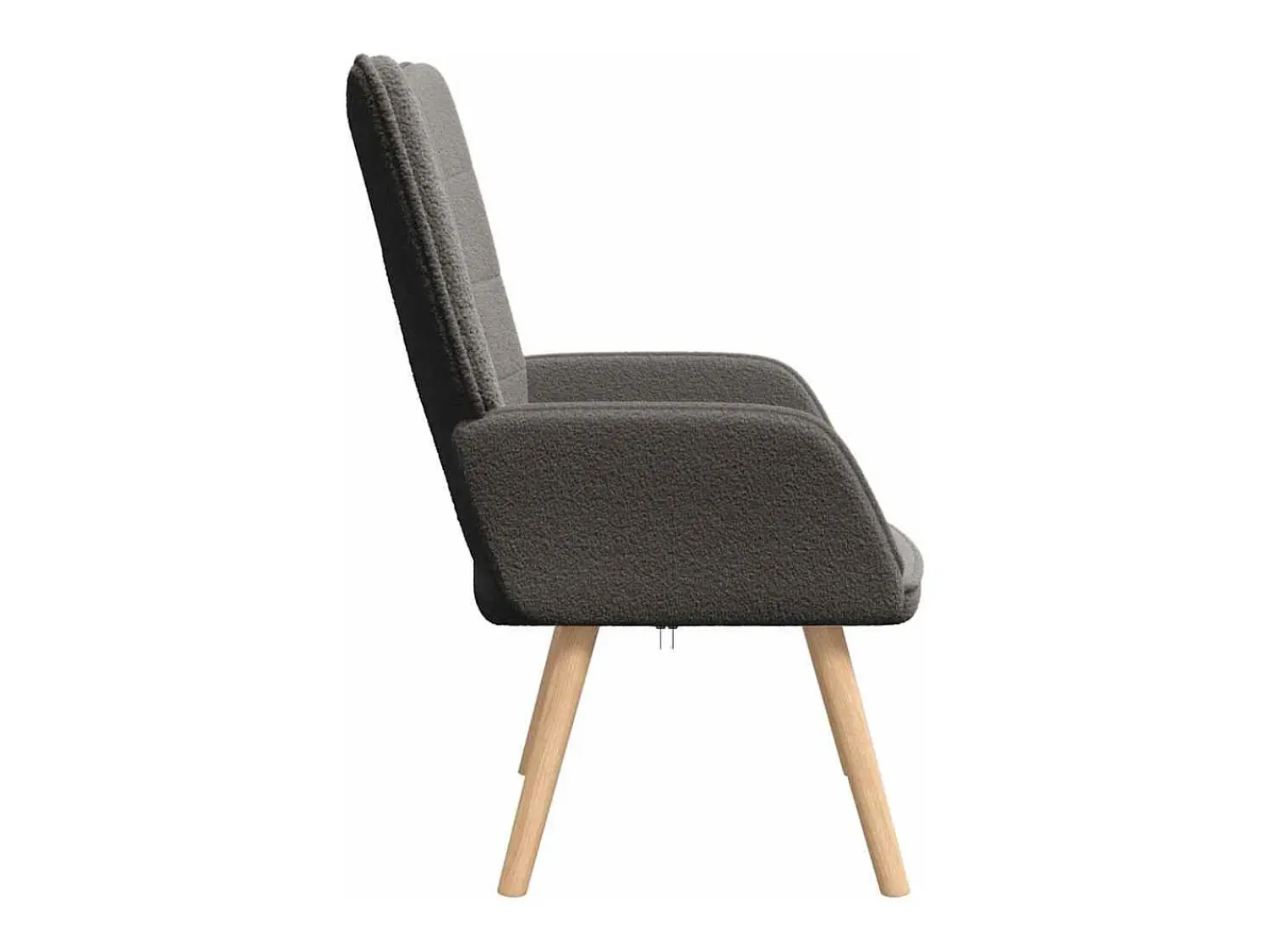 Poltrona|vidaxl poltrona Cinza Escuro 62 x 67 x 95,5 cm Tecido Sherpa Cinzento