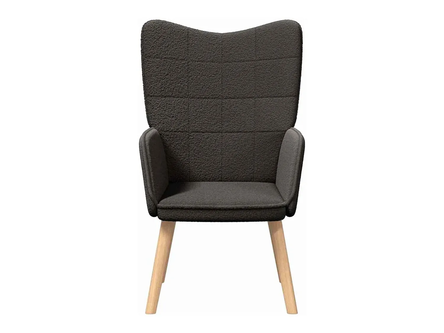 Poltrona|vidaxl poltrona Cinza Escuro 62 x 67 x 95,5 cm Tecido Sherpa Cinzento
