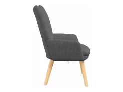 vidaxl poltrona Cinza Escuro 63 x 67 x 94 cm tecido^ Poltrona