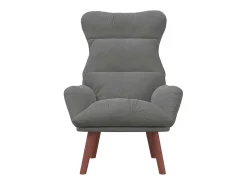 Poltrona*vidaxl poltrona Cinza Escuro 69 x 74 x 93 cm Veludo Cinzento