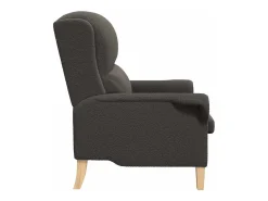 Clearance vidaxl poltrona escuro 76 x 94 x 102 cm Tecido Soft Sherpa Cinzento