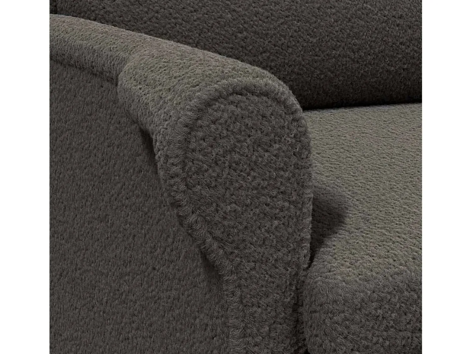 Clearance vidaxl poltrona escuro 76 x 94 x 102 cm Tecido Soft Sherpa Cinzento