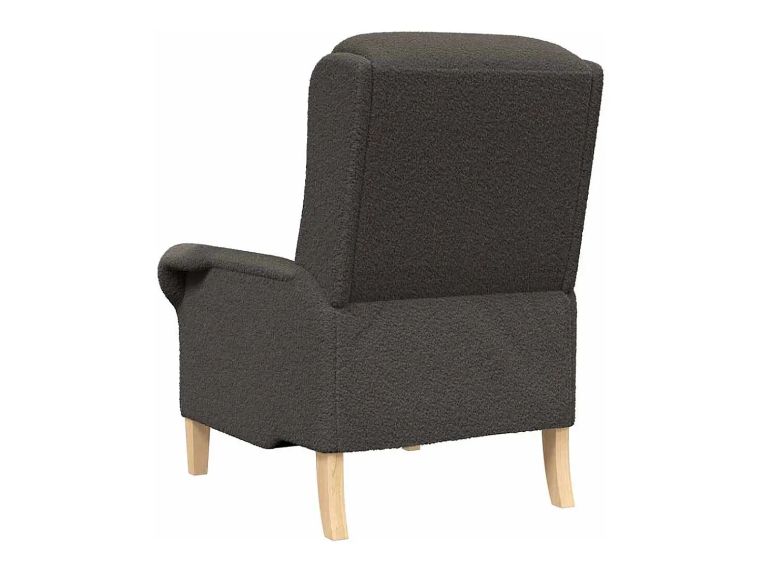 Clearance vidaxl poltrona escuro 76 x 94 x 102 cm Tecido Soft Sherpa Cinzento