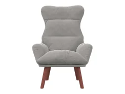 Poltrona*vidaxl poltrona Cinzento-claro 69 x 74 x 93 cm Veludo Cinzento claro