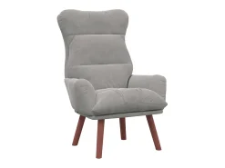 Poltrona*vidaxl poltrona Cinzento-claro 69 x 74 x 93 cm Veludo Cinzento claro