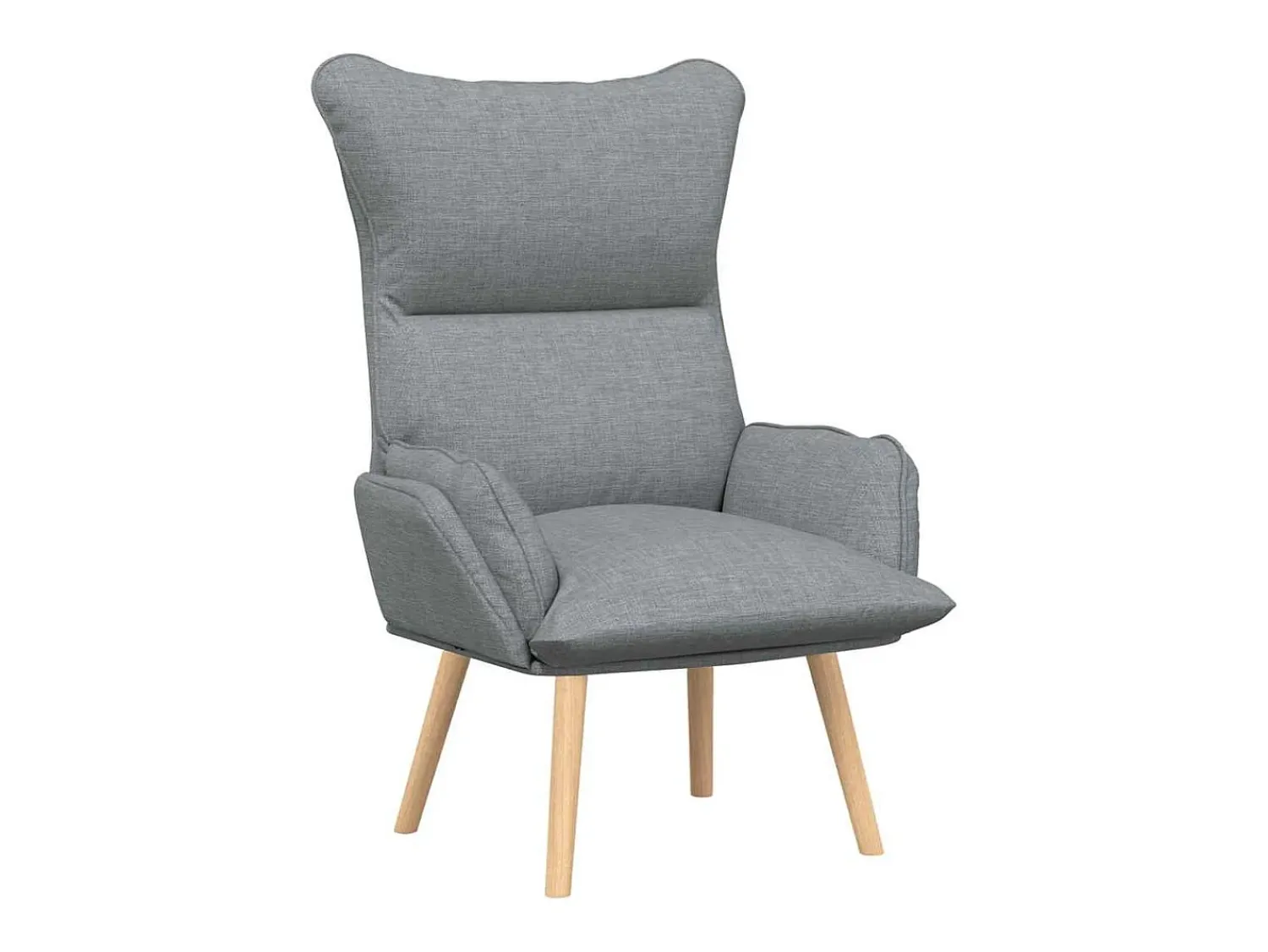 Poltrona|vidaxl poltrona Cinzento-claro 69 x 74 x 93 cm Tecido e Contraplacado Cinzento claro