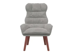 Poltrona*vidaxl poltrona Cinzento-claro 69 x 74 x 93 cm Veludo Cinzento claro