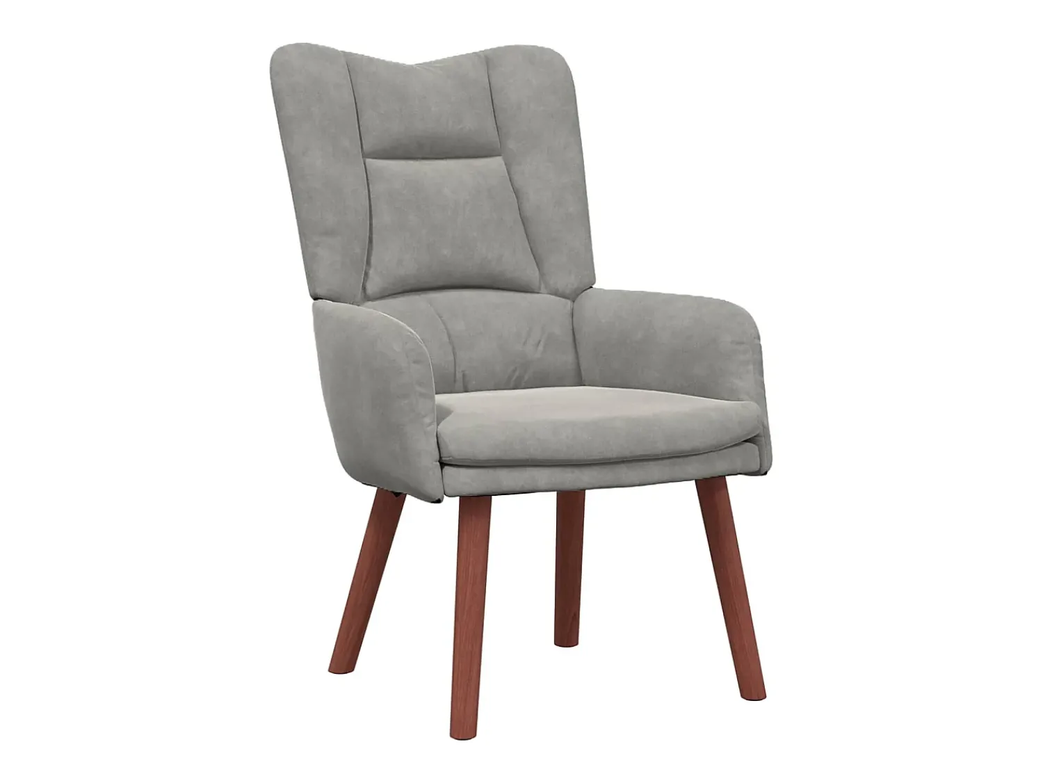 Poltrona*vidaxl poltrona Cinzento-claro 63 x 67 x 94 cm Veludo Cinzento claro