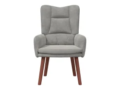 Poltrona*vidaxl poltrona Cinzento-claro 63 x 67 x 94 cm Veludo Cinzento claro