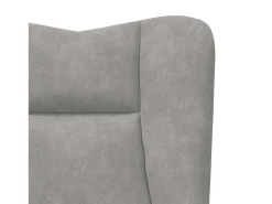 Poltrona*vidaxl poltrona Cinzento-claro 63 x 67 x 94 cm Veludo Cinzento claro