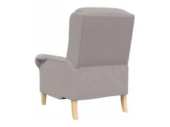 Poltrona|vidaxl poltrona Cinzento-claro 76 x 94 x 102 cm Tecido Soft Sherpa Cinzento claro