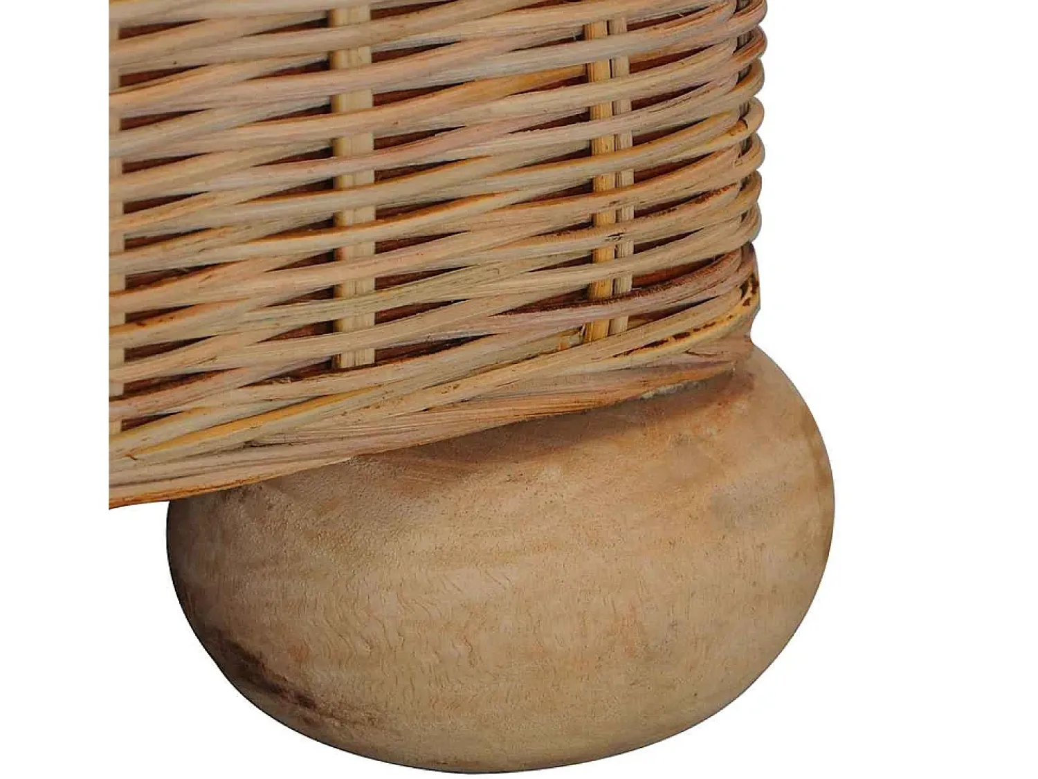 Hot vidaxl Poltrona com almofadões em vime natural Castanho