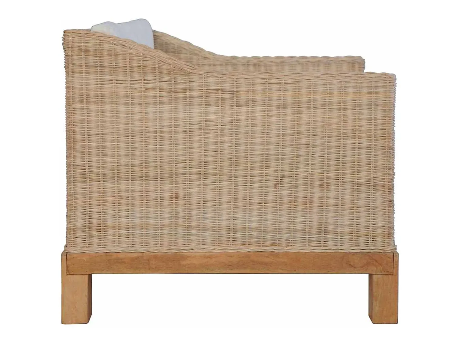 Poltrona|vidaxl Poltrona com almofadões em vime natural Castanho