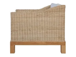 Poltrona* Poltrona com almofadões em vime natural PT508799 Castanho