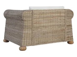 Poltrona| Poltrona com almofadões em vime natural PT626102 Castanho