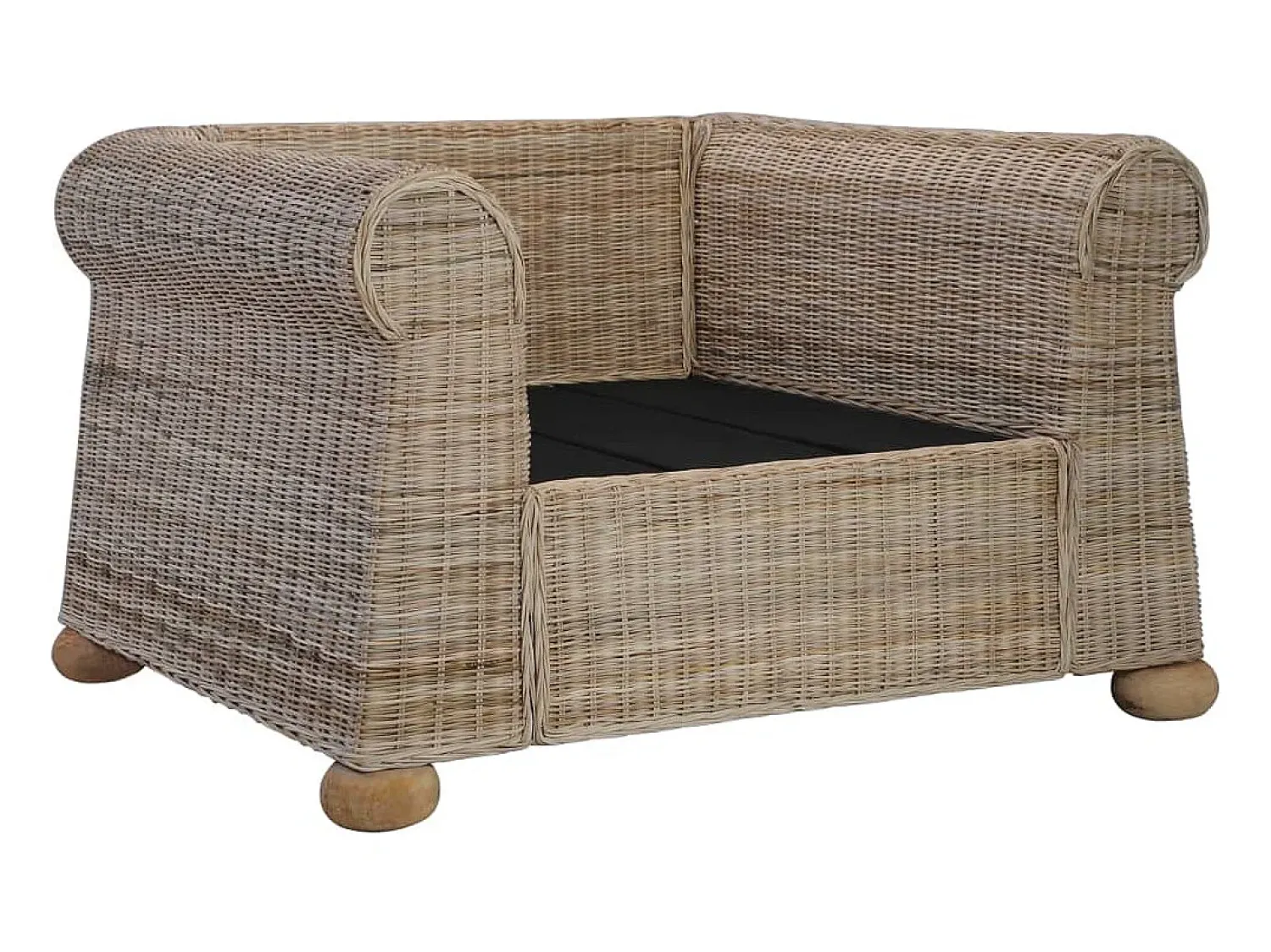 Poltrona| Poltrona com almofadões em vime natural PT626102 Castanho