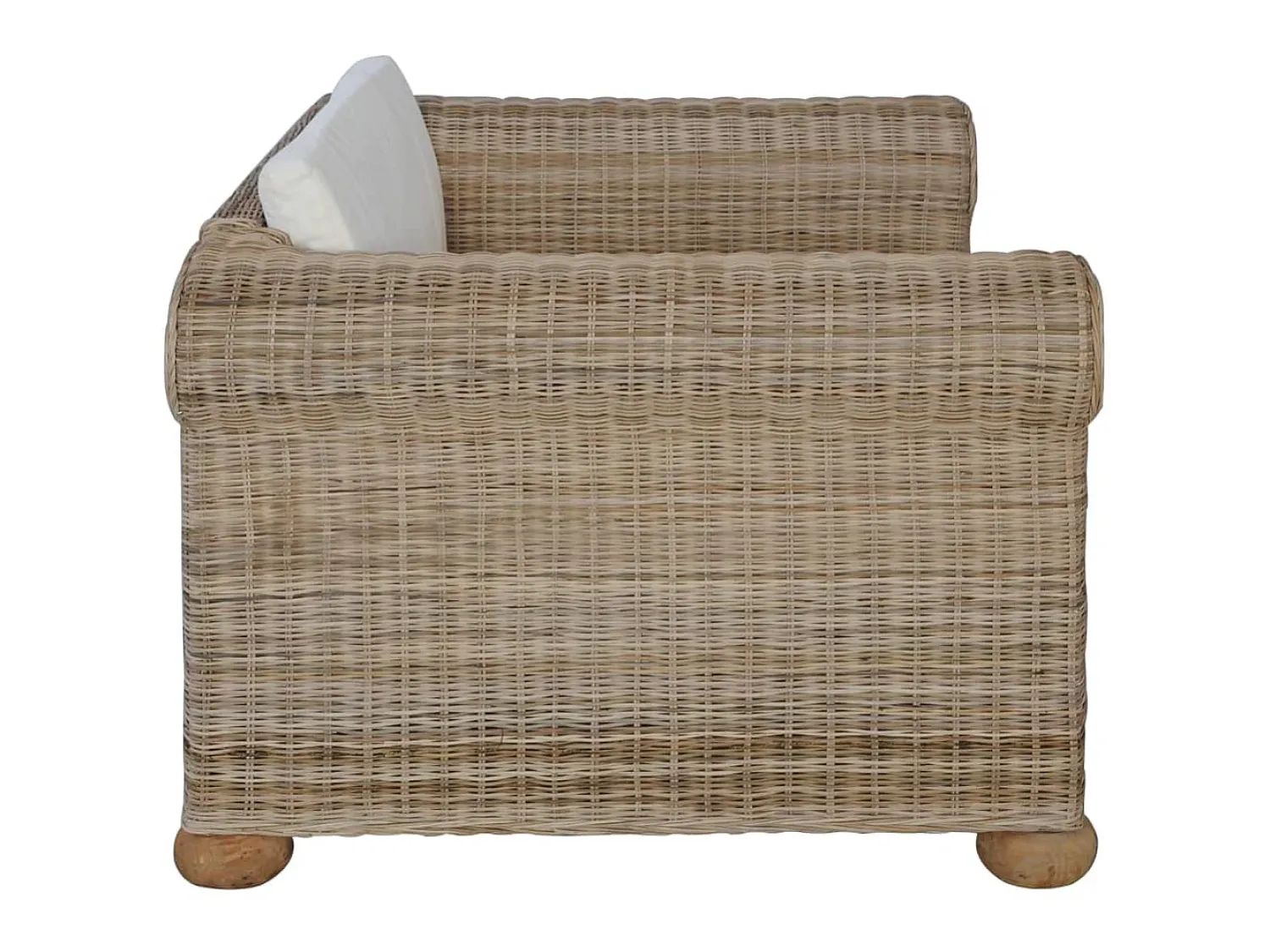 Poltrona| Poltrona com almofadões em vime natural PT626102 Castanho