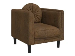 Poltrona|vidaxl Poltrona com almofadão camurça artificial Castanho