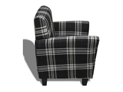 New Poltrona com almofadão tecido PT202811 Preto