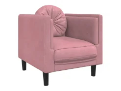 Poltrona| Poltrona com almofadão veludo PT767587 Rosa