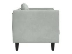Hot vidaxl Poltrona com almofadão veludo -claro Cinzento