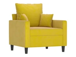 Sale Poltrona com apoio de pés 60 cm veludo PT823165 Amarelo