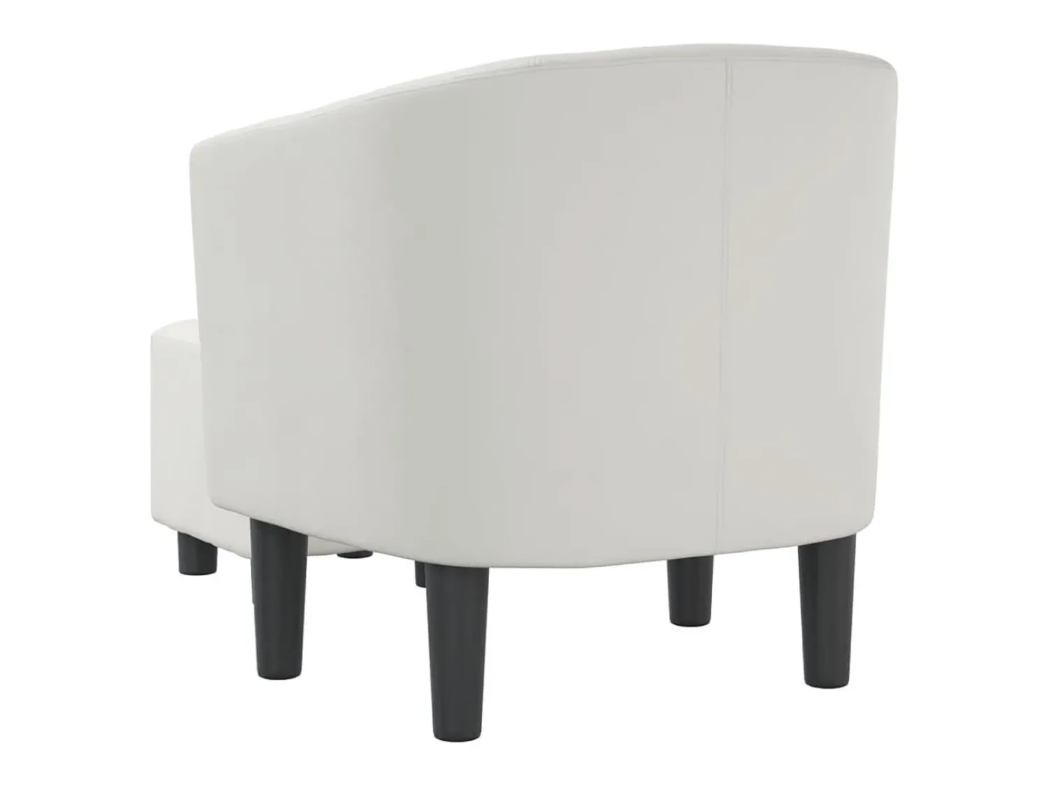 Best vidaxl Poltrona com apoio de pés couro artificial Branco
