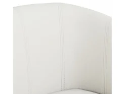 Best vidaxl Poltrona com apoio de pés couro artificial Branco