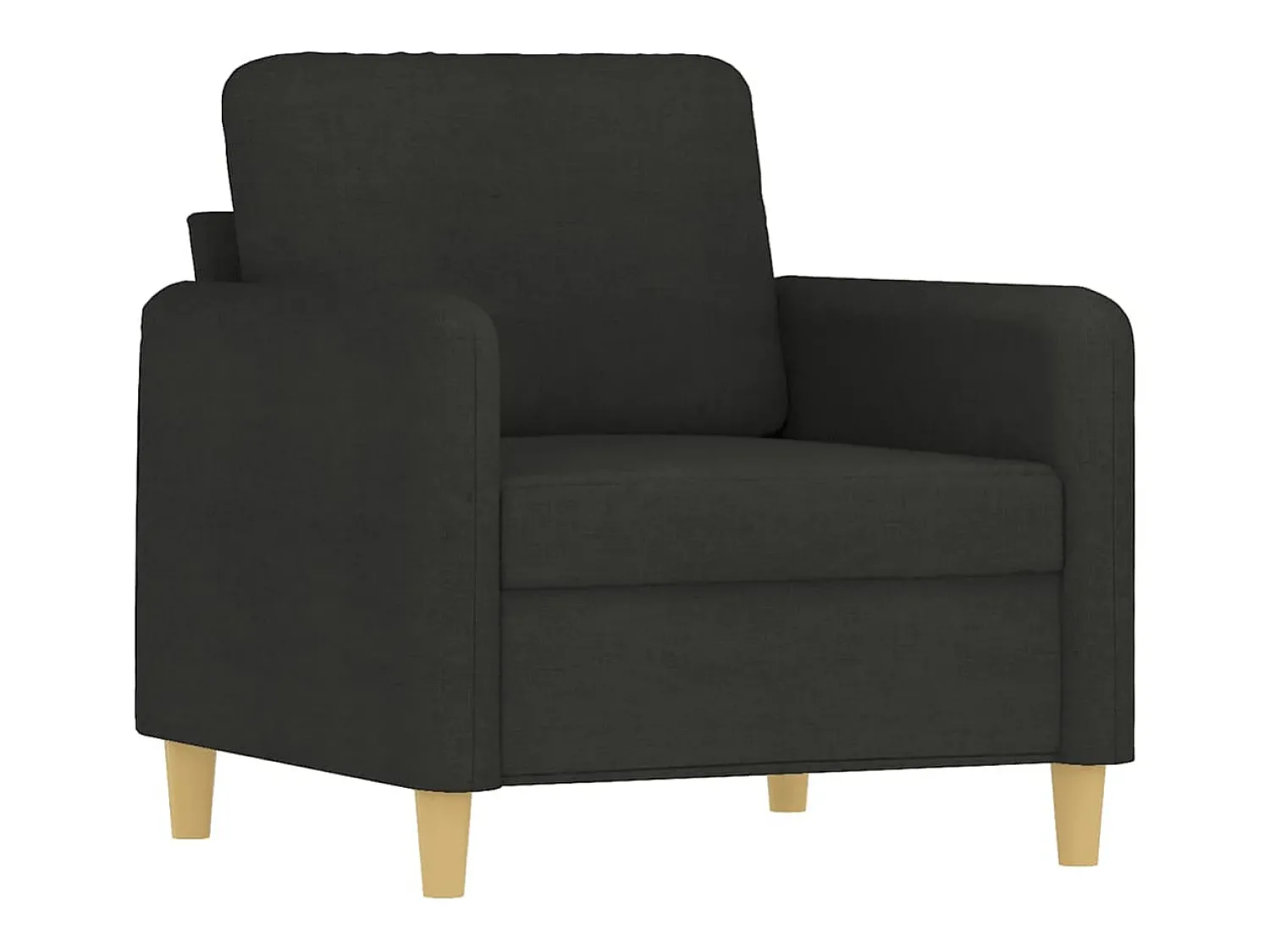 Poltrona| Poltrona com apoio de pés 60 cm tecido PT296828 Preto