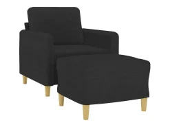 Poltrona| Poltrona com apoio de pés 60 cm tecido PT296828 Preto