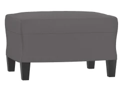 Sale Poltrona com apoio de pés couro artificial 60 cm PT287565 Cinzento