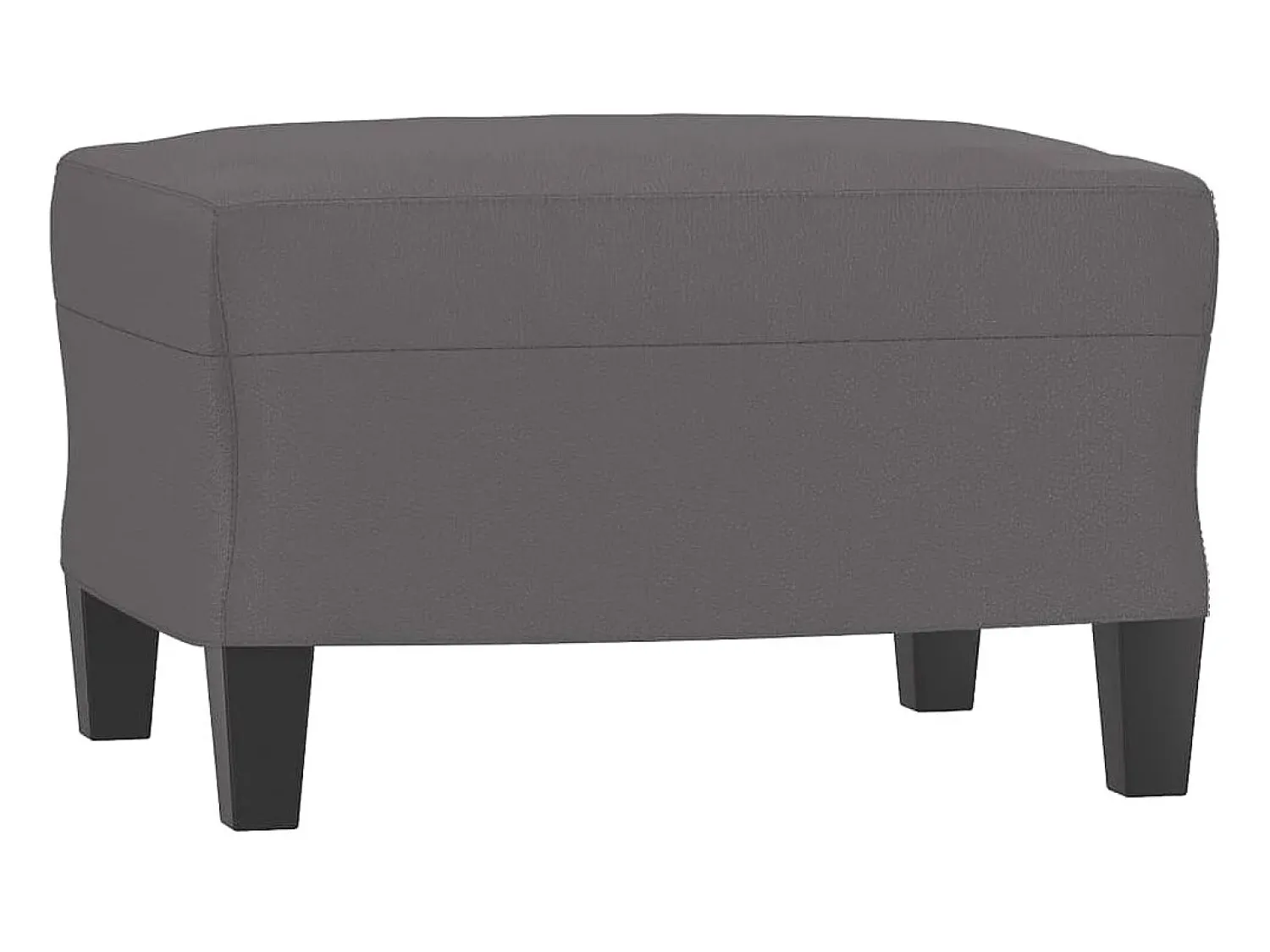 Sale Poltrona com apoio de pés couro artificial 60 cm PT287565 Cinzento