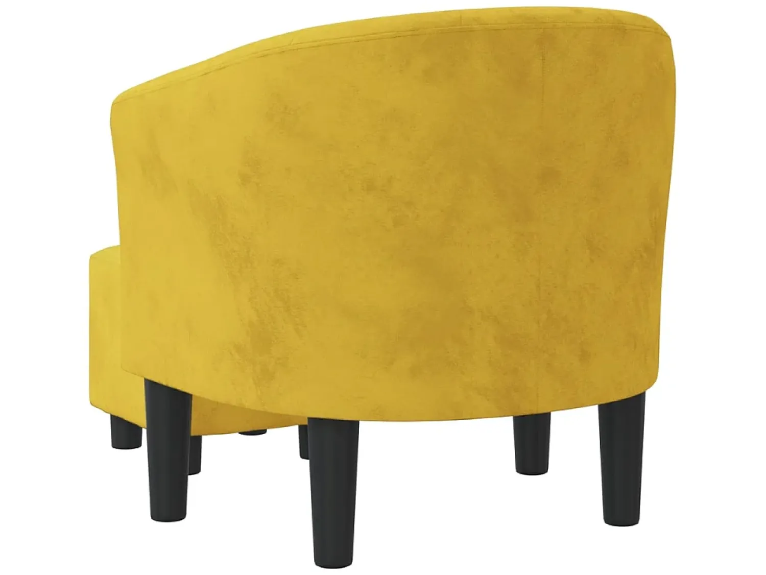 Hot Poltrona com apoio de pés veludo PT434248 Amarelo