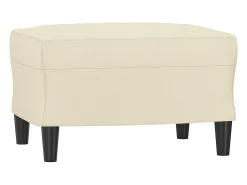 vidaxl Poltrona com apoio de pés couro artificial 60 cm cor^ Poltrona