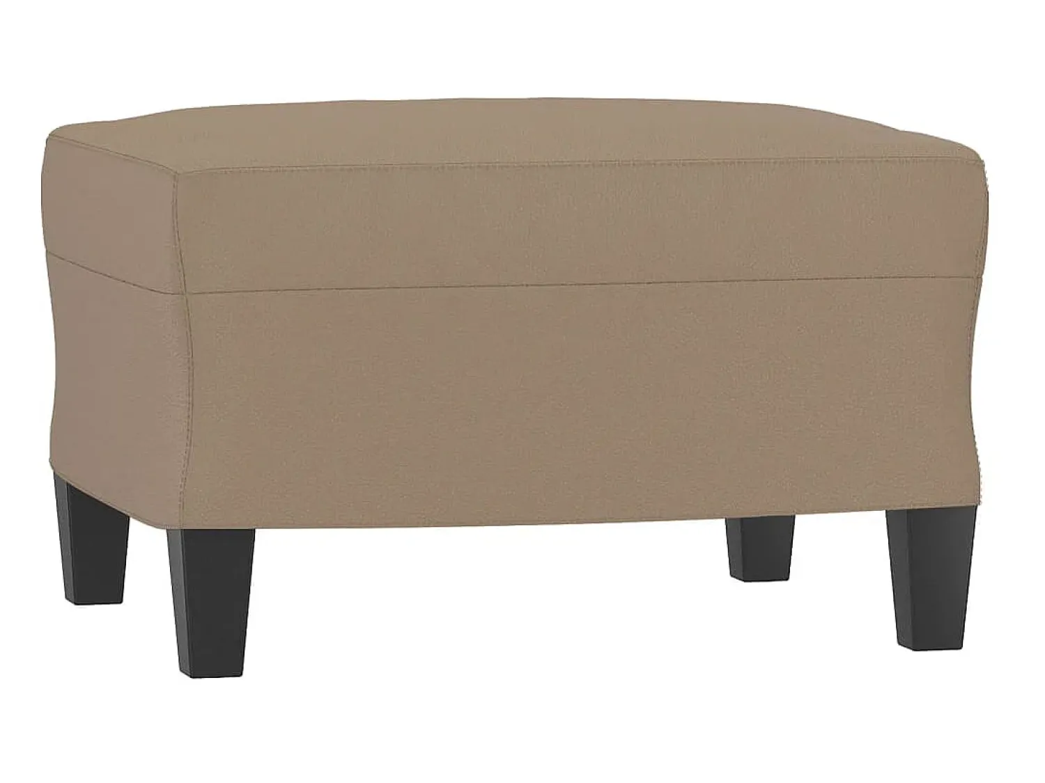 Poltrona| Poltrona com apoio de pés 60 cm couro artificial cappuccino PT727198 Castanho