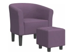 Online vidaxl Poltrona com apoio de pés tecido roxo Violeta