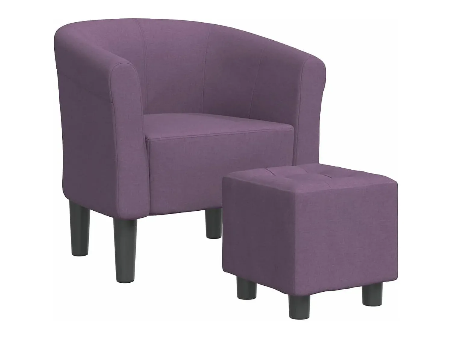 Online vidaxl Poltrona com apoio de pés tecido roxo Violeta