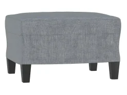 Discount Poltrona com apoio de pés 60 cm tecido -claro PT517126 Cinzento