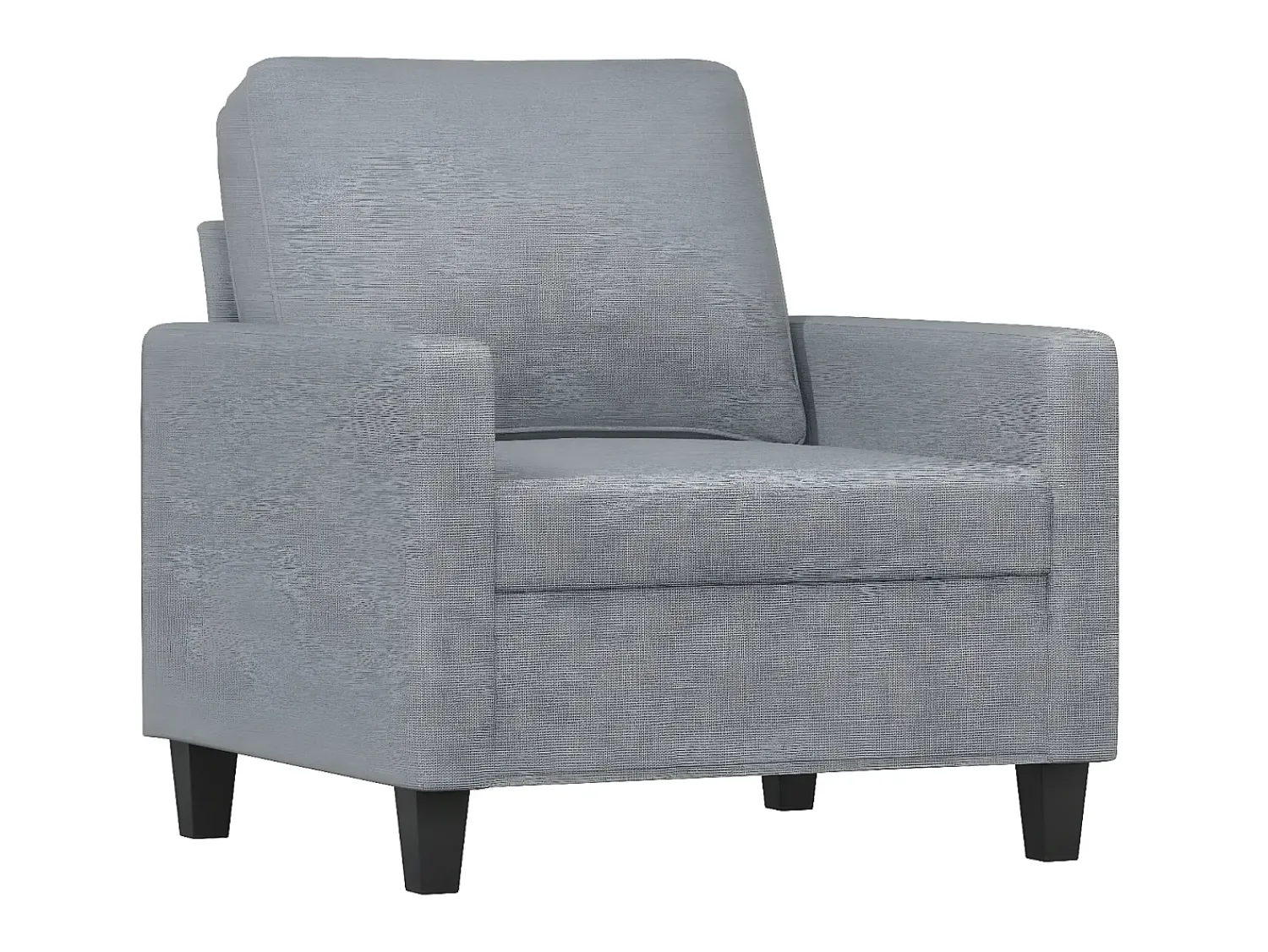 Discount Poltrona com apoio de pés 60 cm tecido -claro PT517126 Cinzento