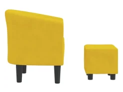 Discount Poltrona com apoio de pés veludo PT913219 Amarelo