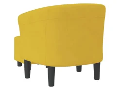 Discount Poltrona com apoio de pés veludo PT913219 Amarelo