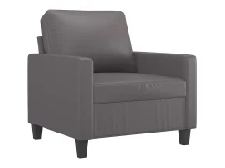 Poltrona com apoio de pés couro artificial 60 cm PT975983^ Poltrona