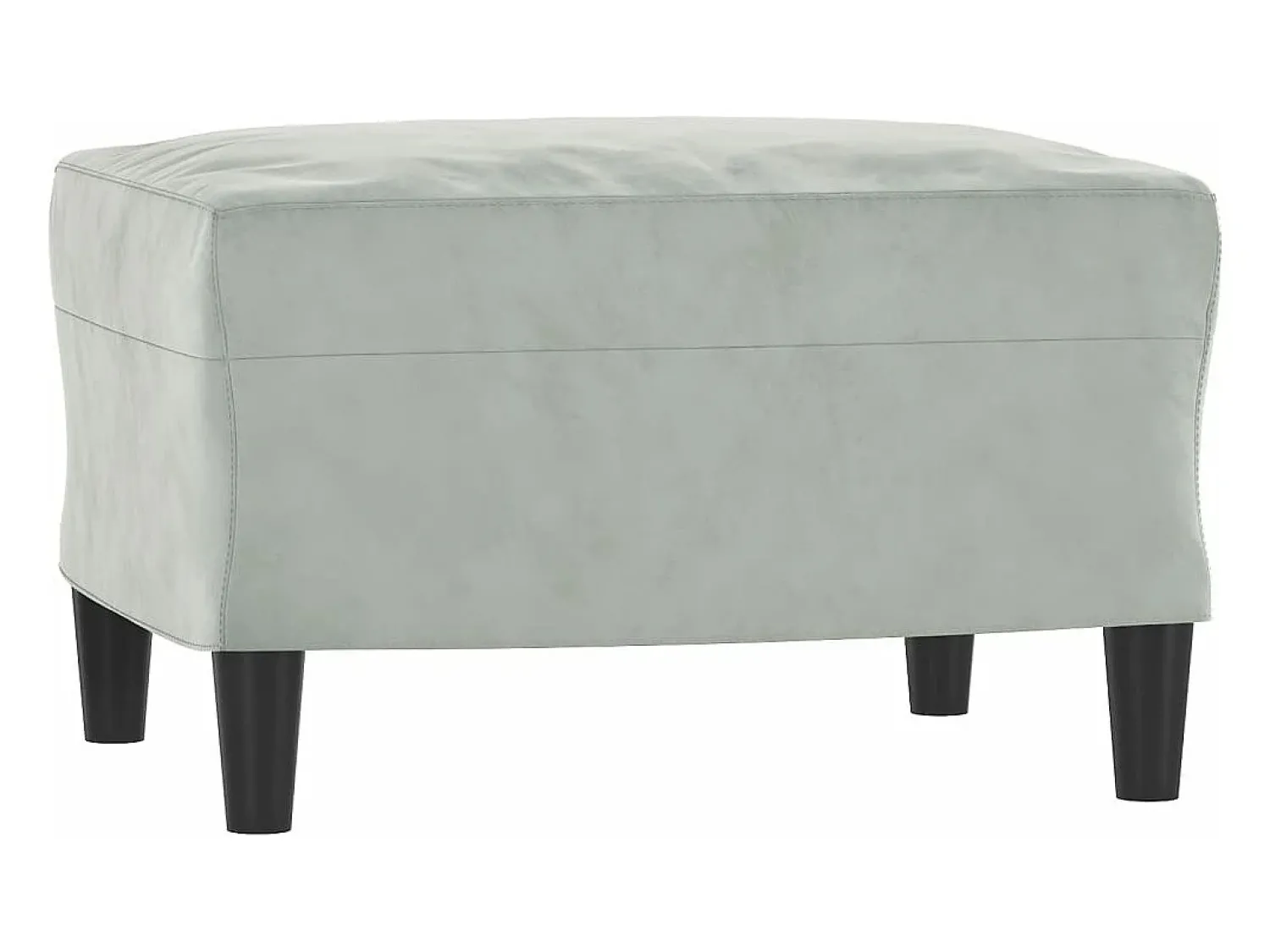 Poltrona| Poltrona com apoio de pés 60 cm veludo cinzento-claro PT797402 Cinzento claro