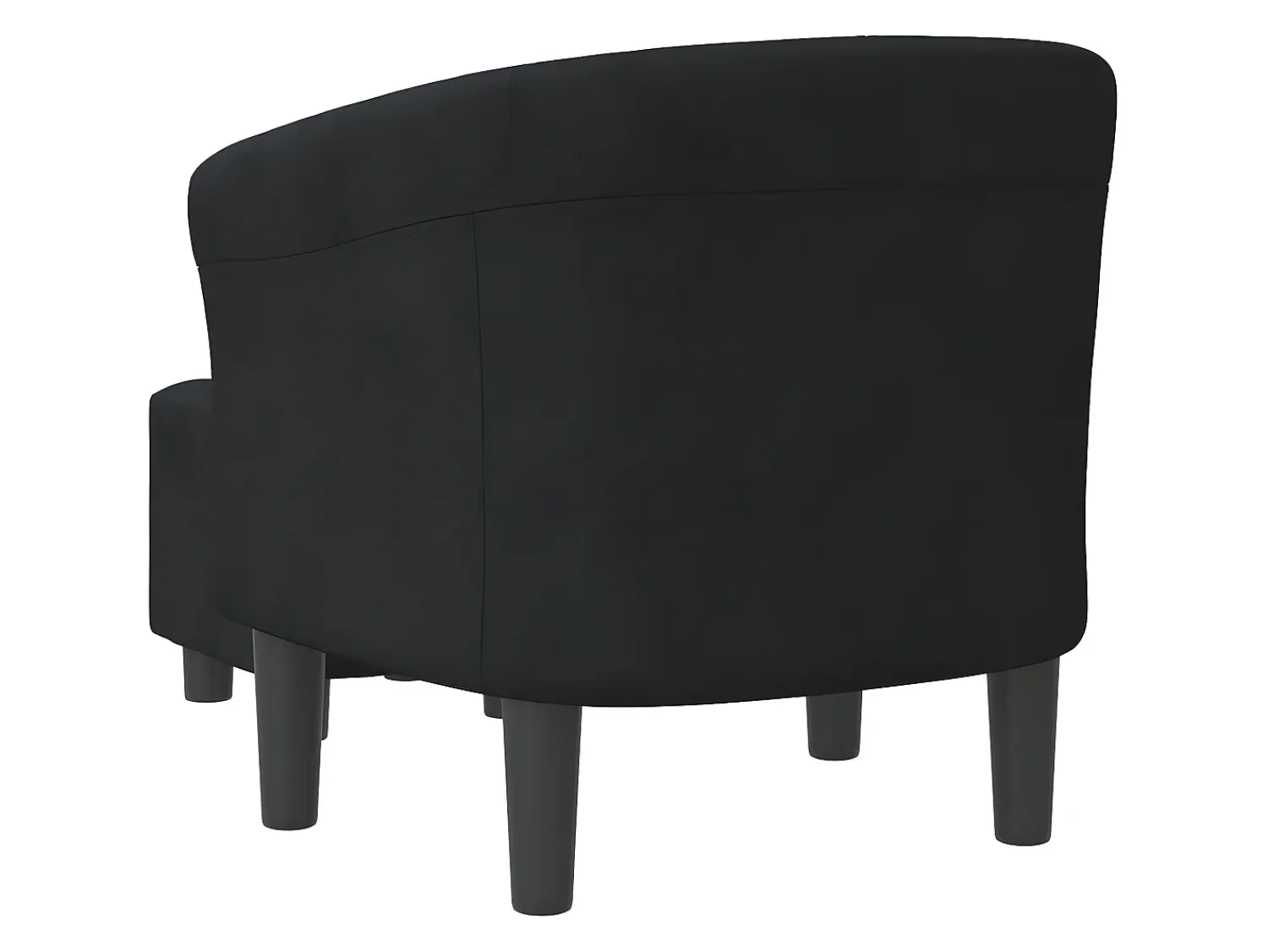 Poltrona| Poltrona com apoio de pés veludo PT562858 Preto