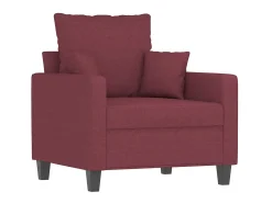 Poltrona* Poltrona com apoio de pés 60 cm tecido tinto PT809966 Vermelho