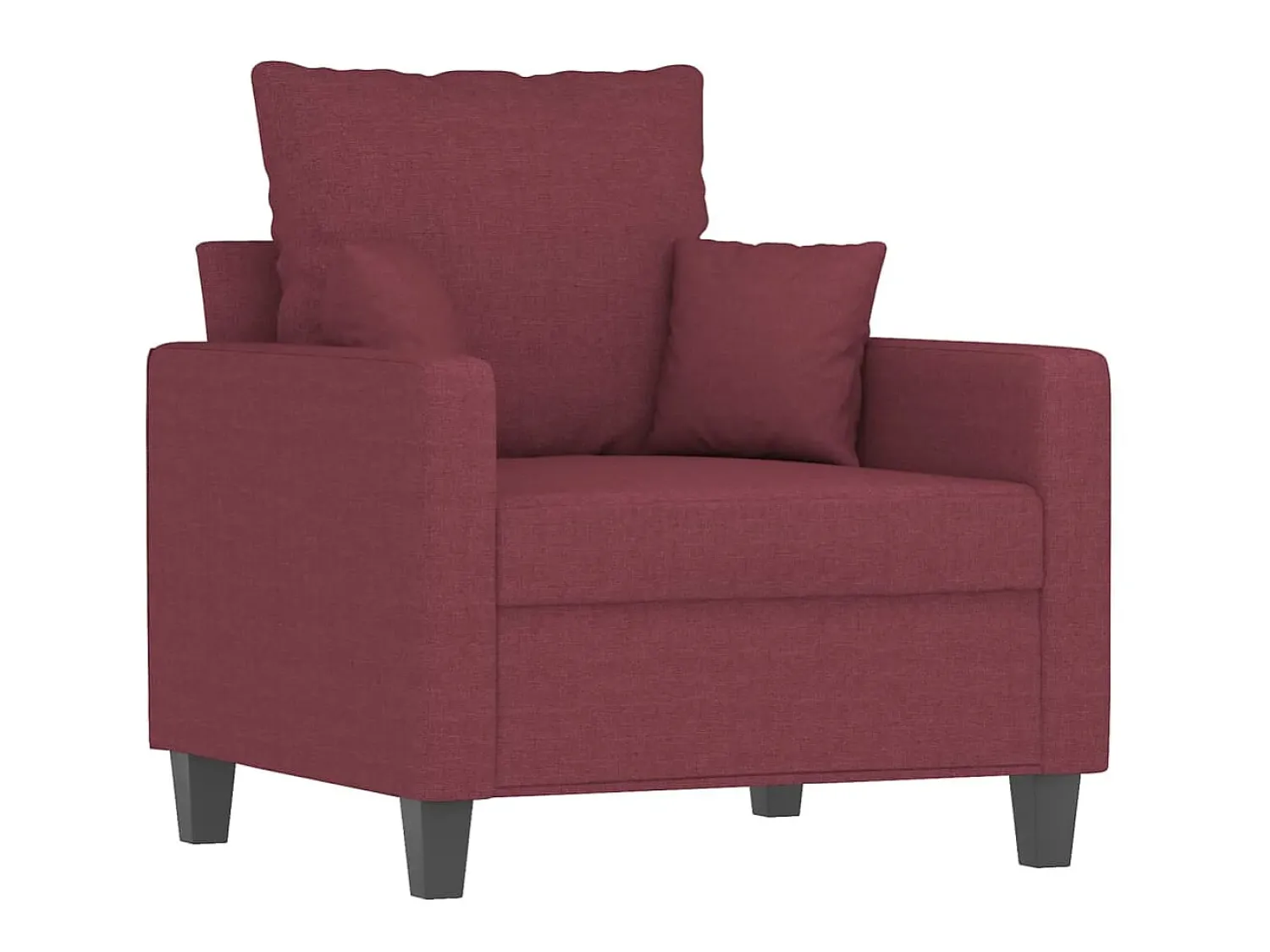 Poltrona* Poltrona com apoio de pés 60 cm tecido tinto PT809966 Vermelho