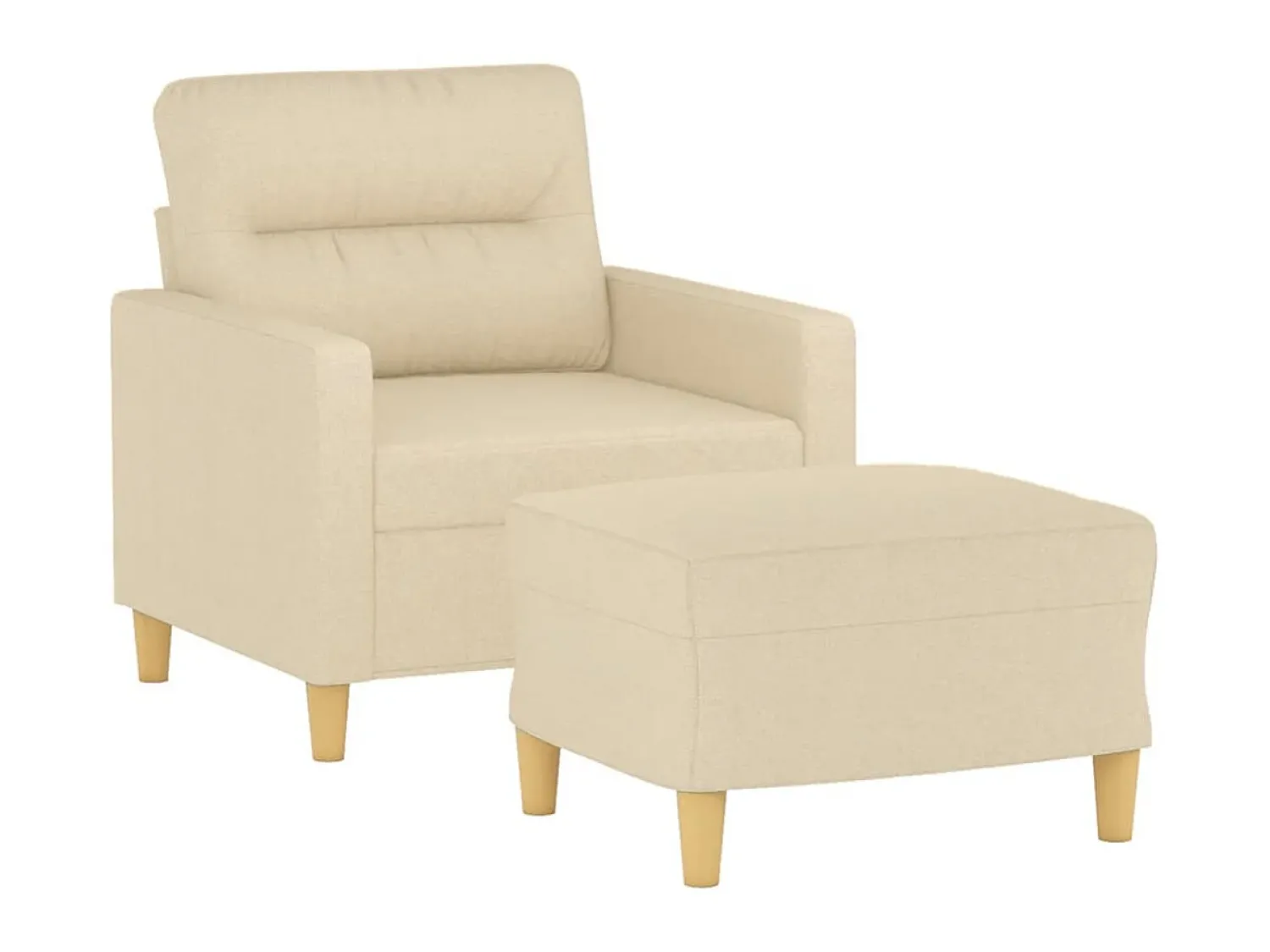 Poltrona| Poltrona com apoio de pés 60 cm tecido cor PT897988 Creme