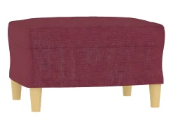 Poltrona* Poltrona com apoio de pés 60 cm tecido tinto PT801898 Vermelho